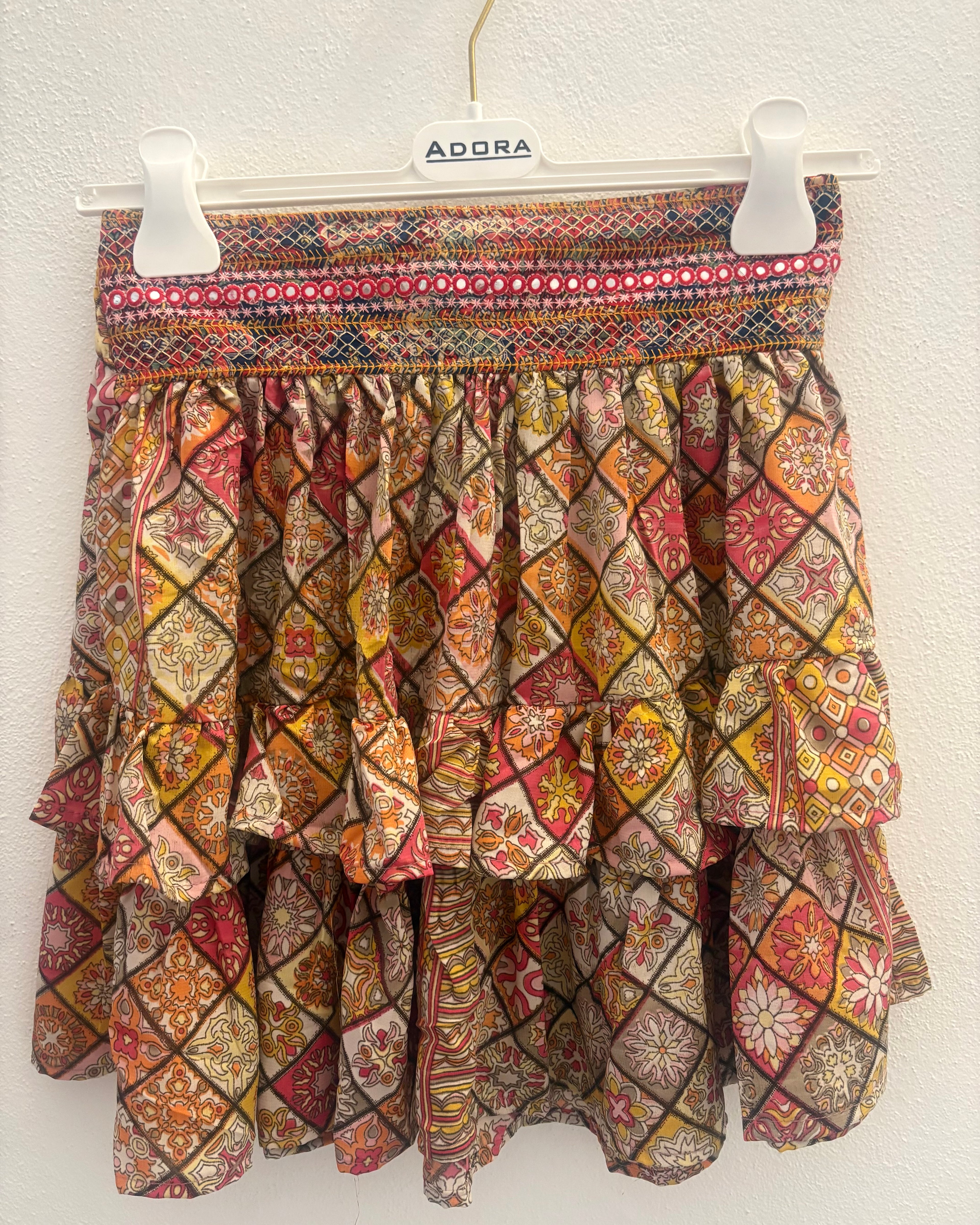 Minigonna a balze Boho Chic