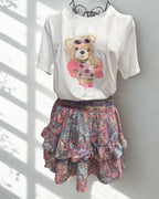 Minigonna a balze Boho Chic