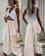 Pantalone a Palazzo Silk Effect "Isole"