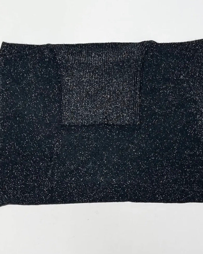 Maglia basic dolcevita con lurex