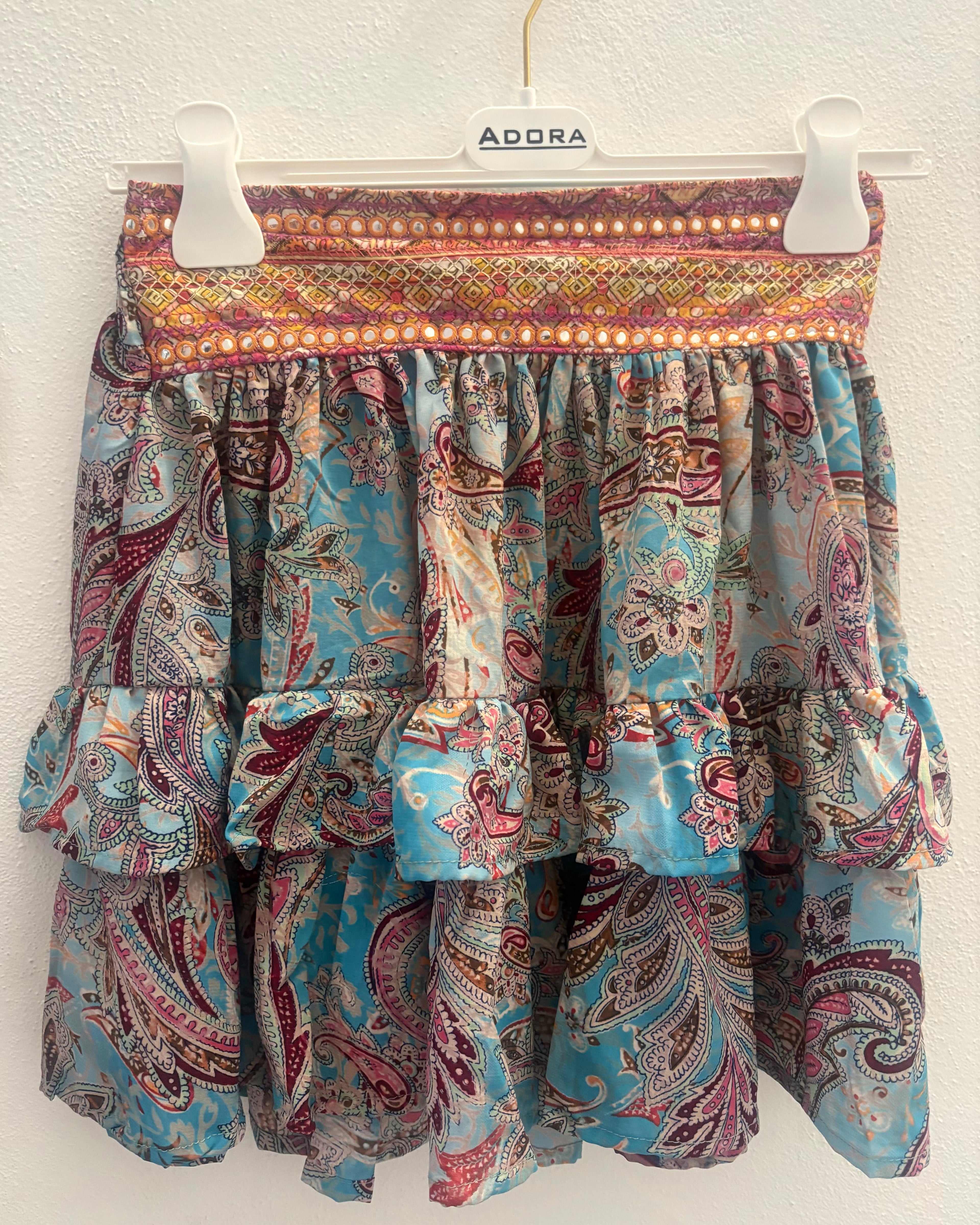 Minigonna a balze Boho Chic