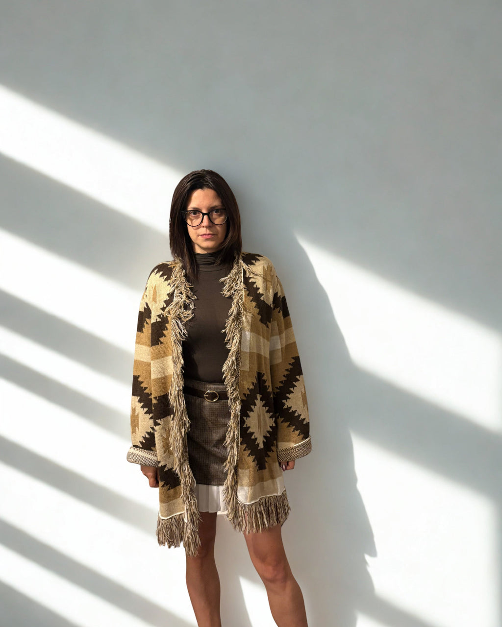 Cardigan Alma cammello/moro