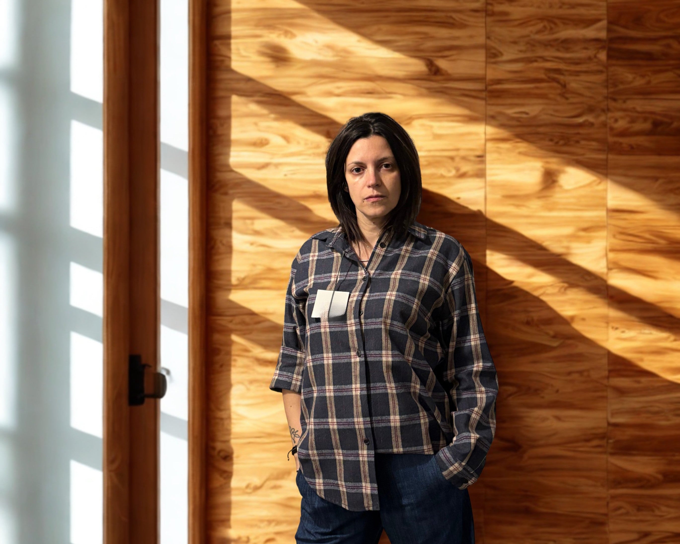 Camicia Jill sfondo blu