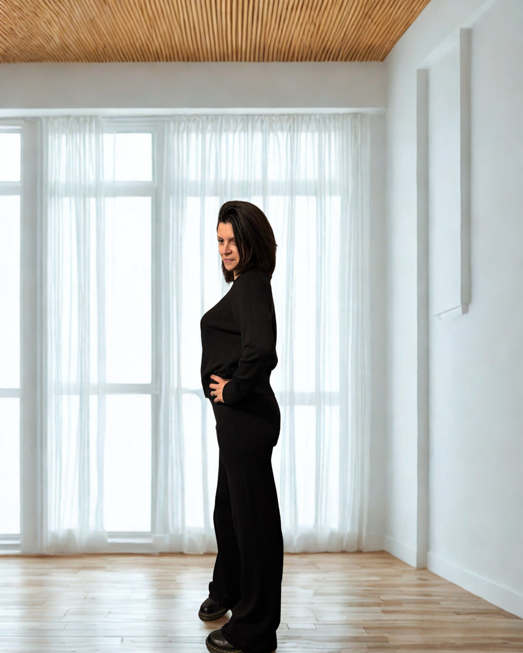 Completo in maglia Benedetta nero