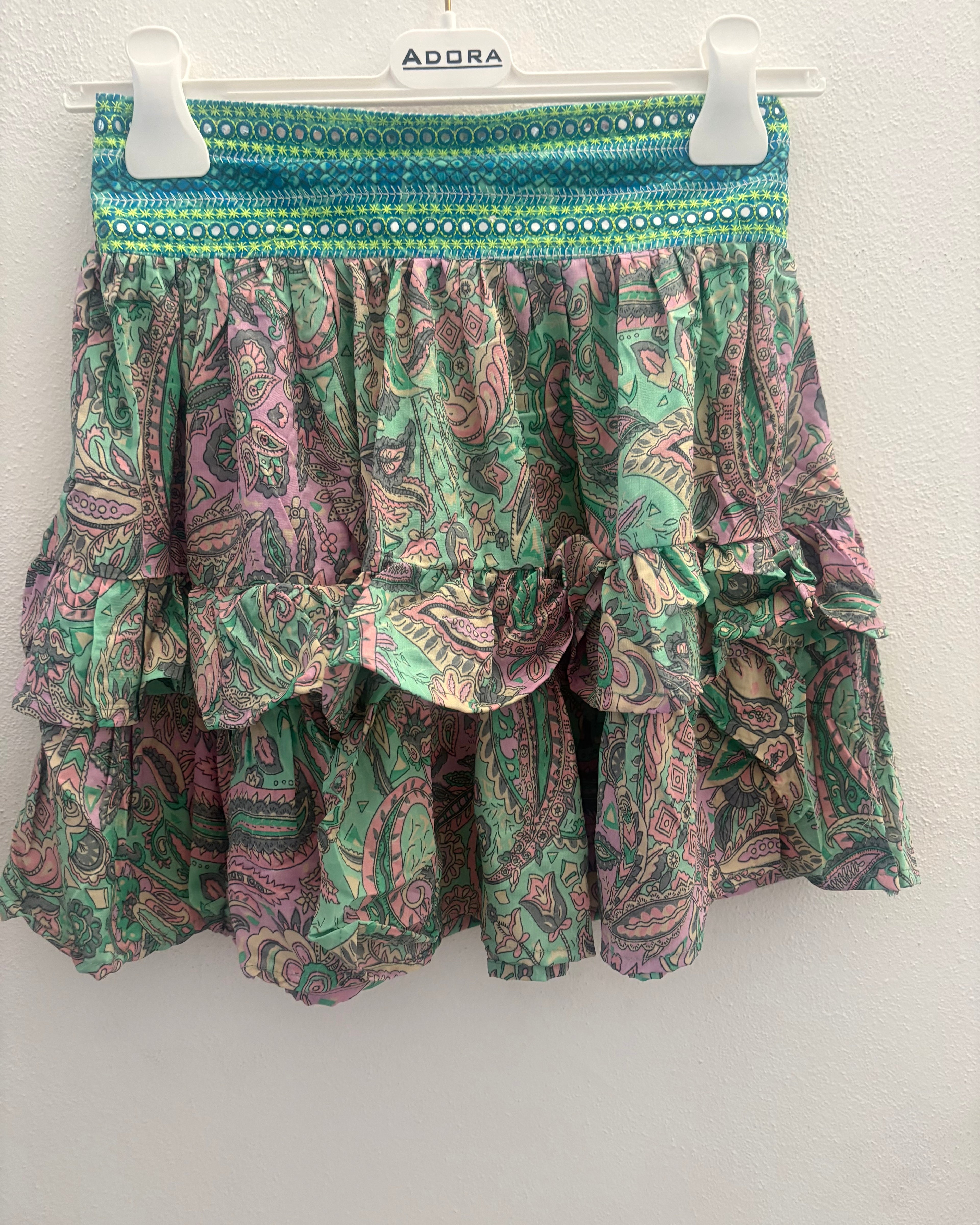 Minigonna a balze Boho Chic