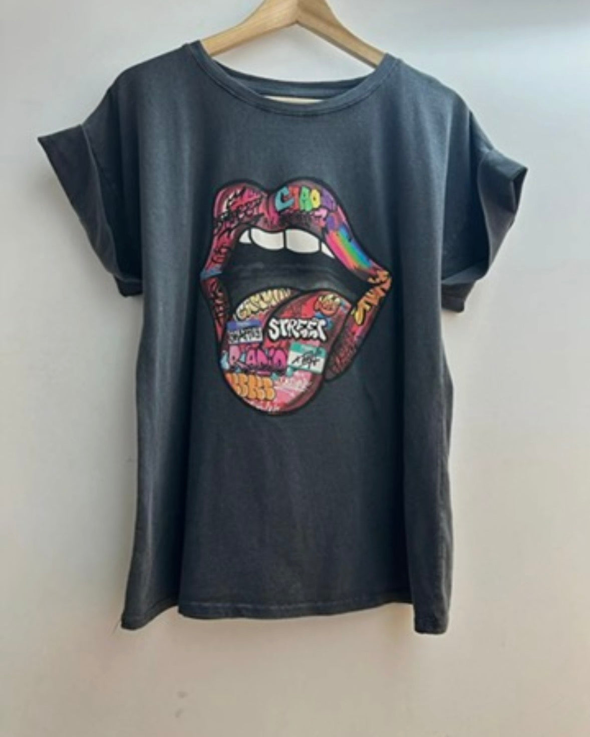 T-shirt stampa labbra