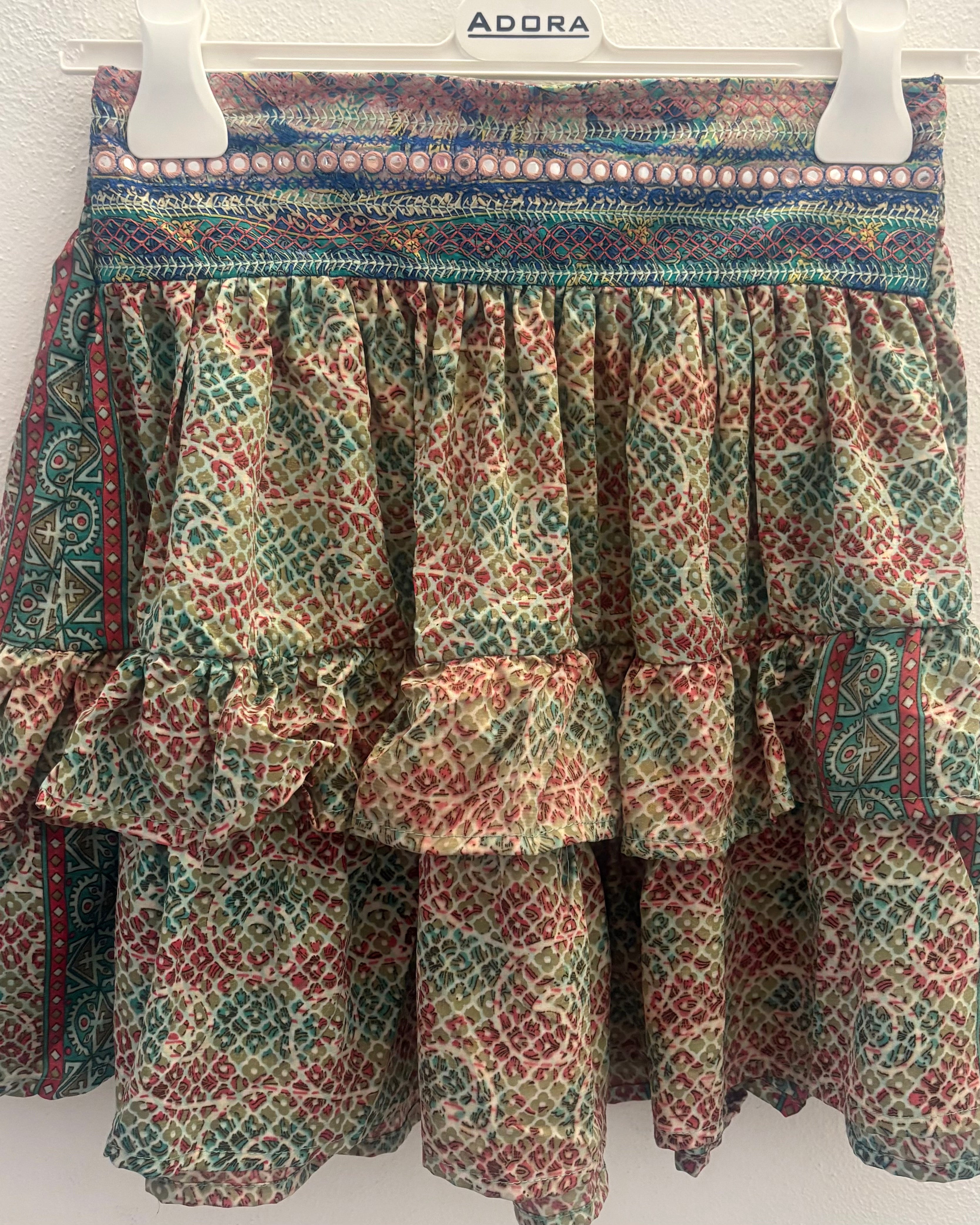 Minigonna a balze Boho Chic