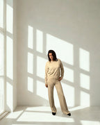 Completo in maglia Benedetta beige