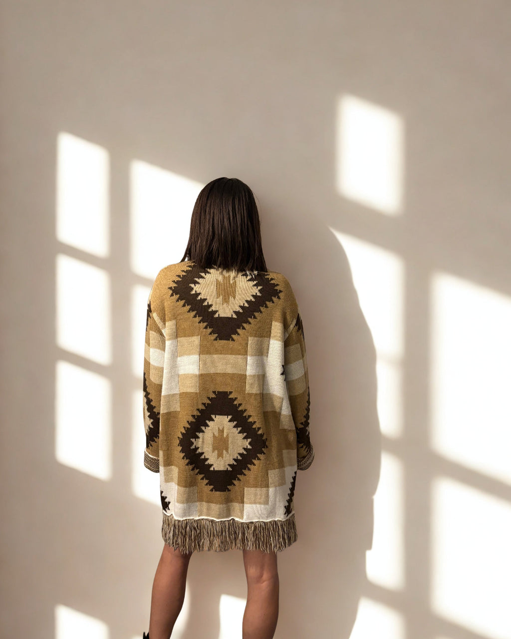 Cardigan Alma cammello/moro