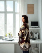 Cardigan Alma Bordeaux/grigio