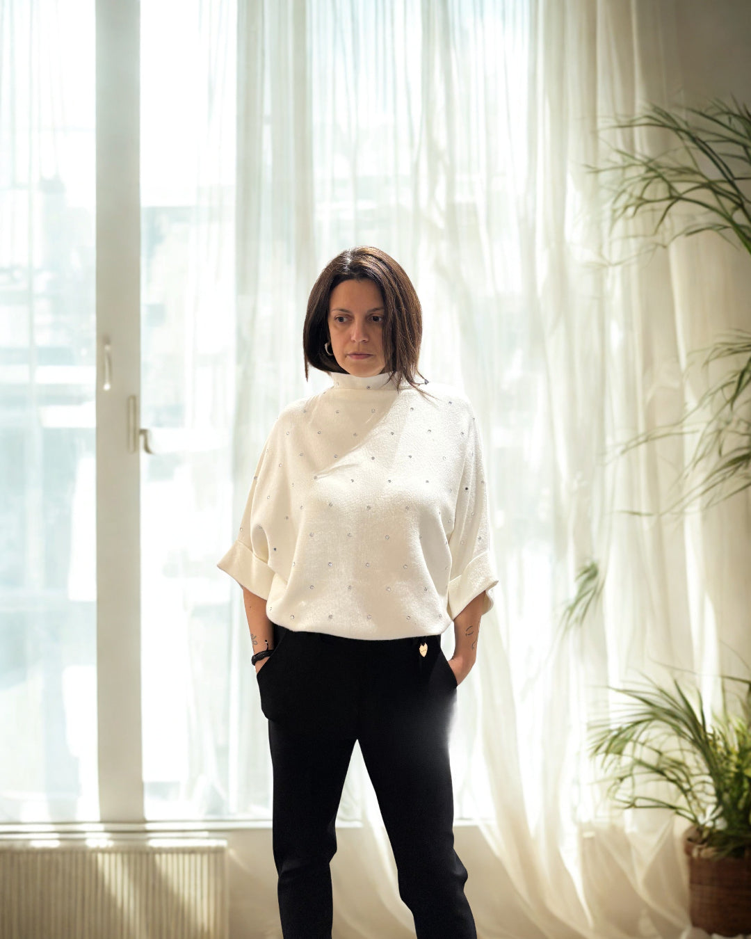 Maglia Brenda con strass