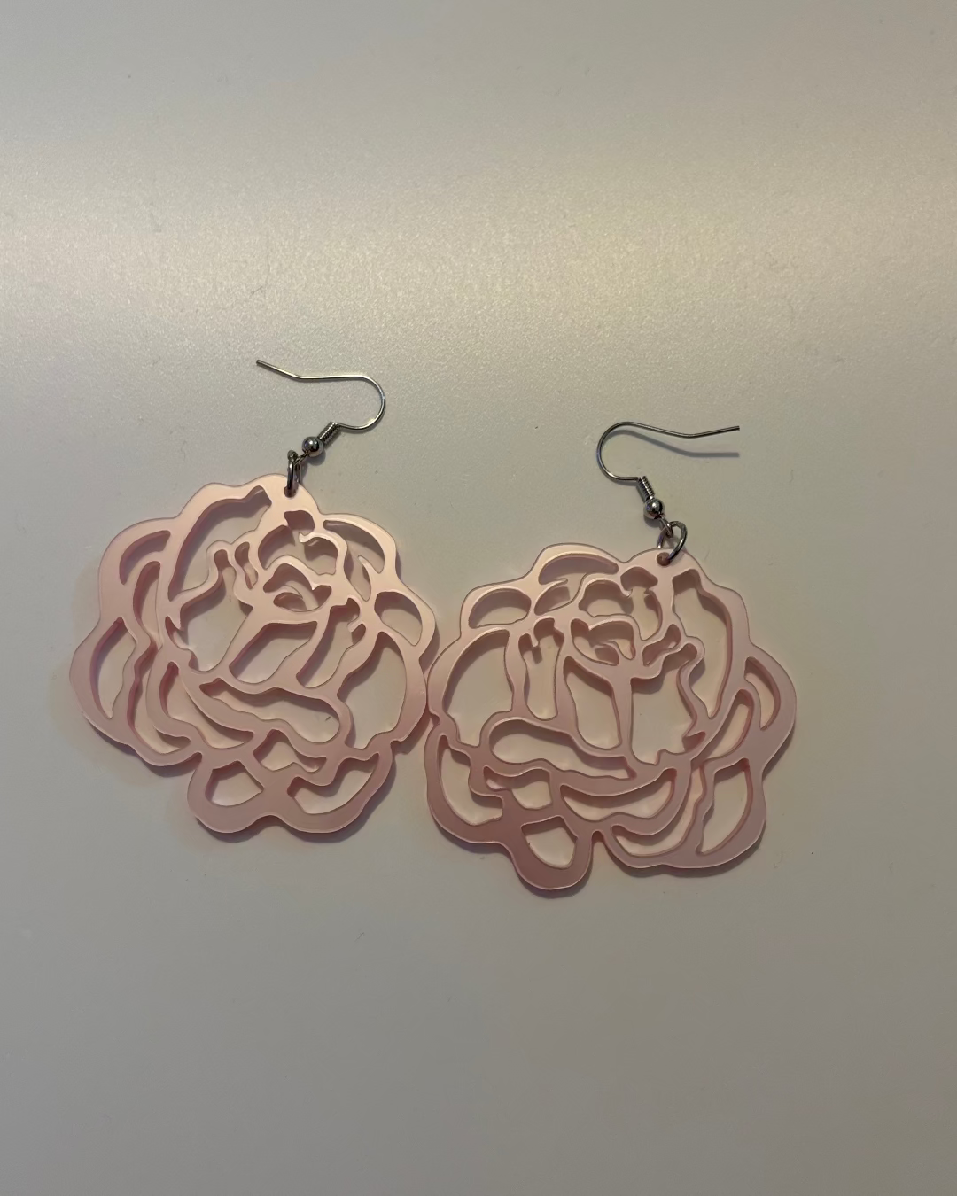 Orecchini Camelia rosa