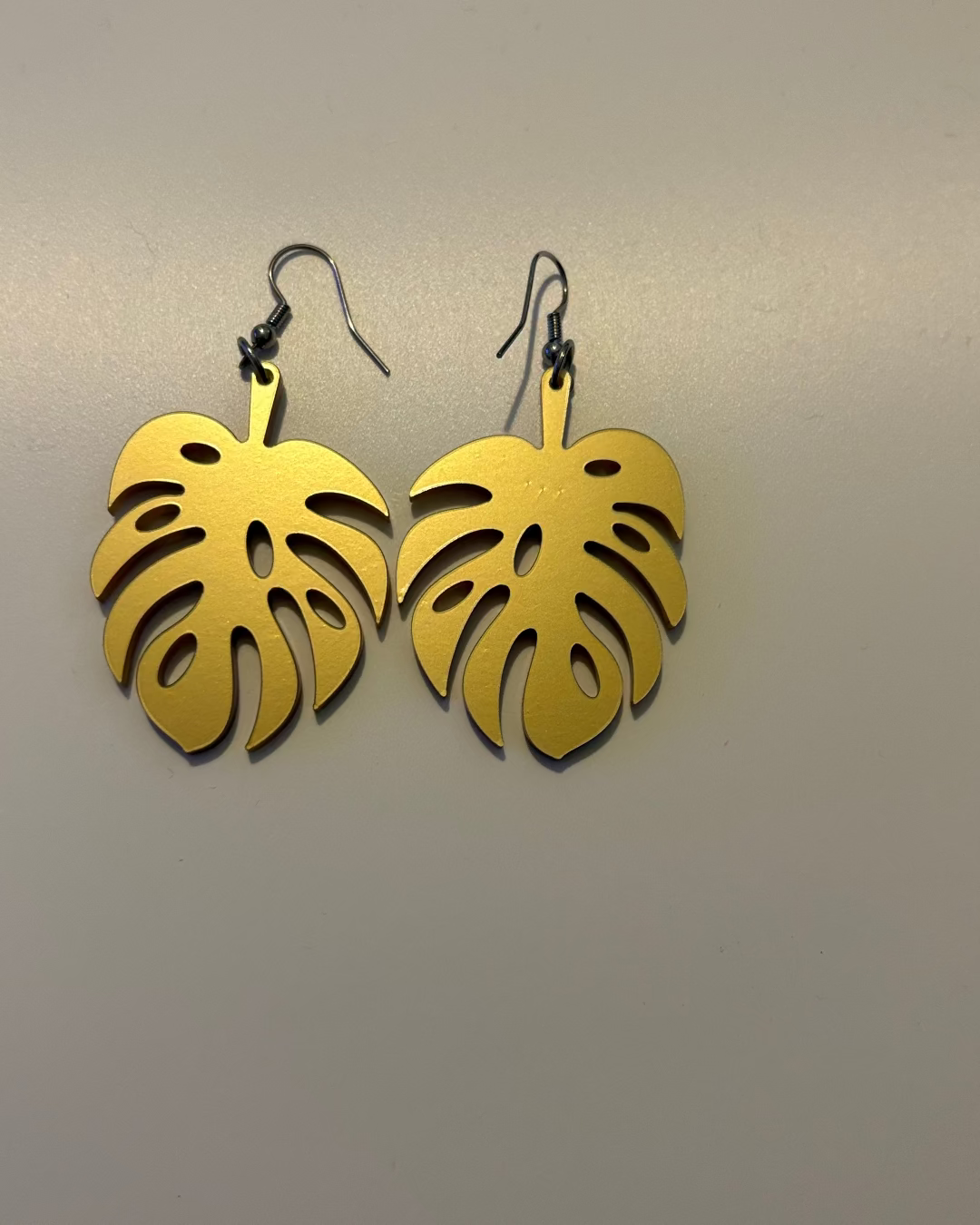 Orecchini foglia Monstera oro