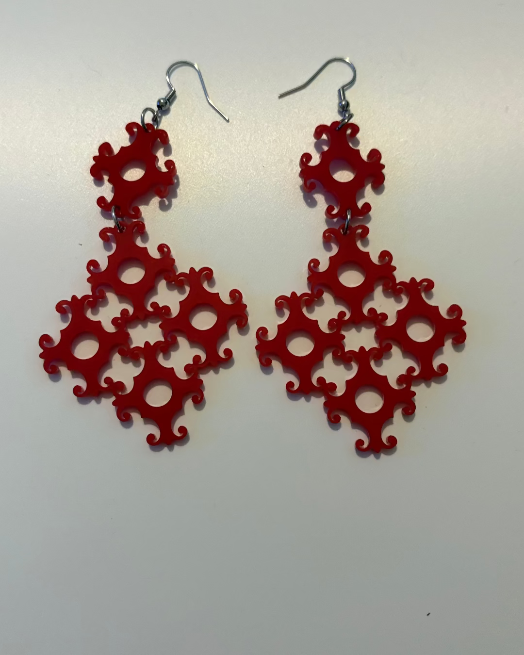 Orecchini Macramè Rossi